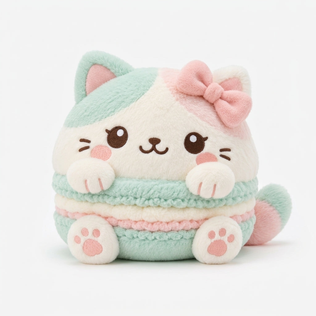 HrwmvZa™ Pastel Macaron Kitten Plush