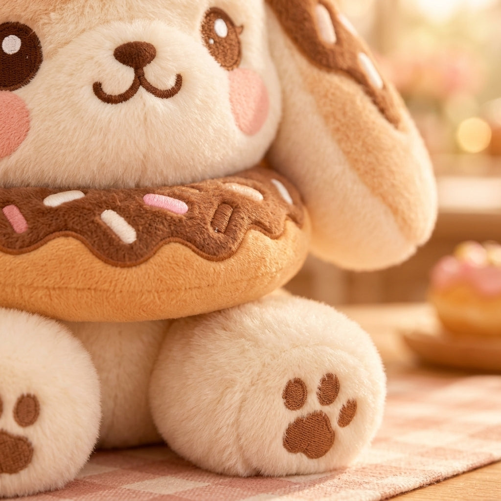 HrwmvZa™ Chocolate Sprinkle Donut Puppy Plush