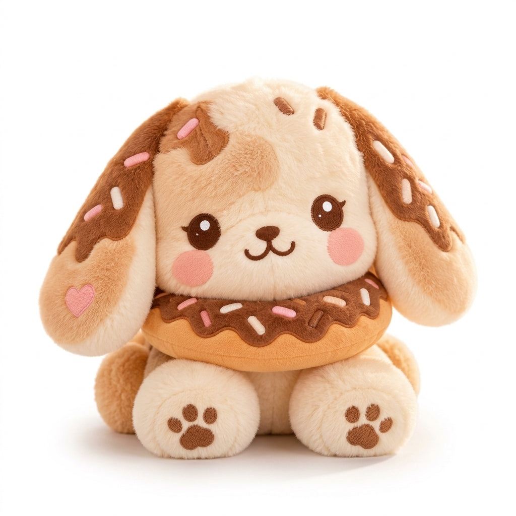 HrwmvZa™ Chocolate Sprinkle Donut Puppy Plush