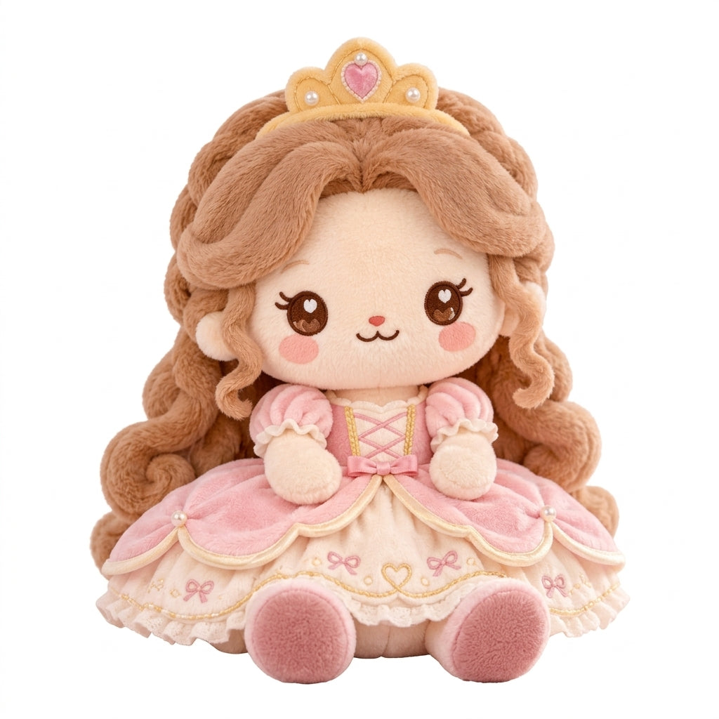 HrwmvZa™ Rose Tiara Princess Plush Doll