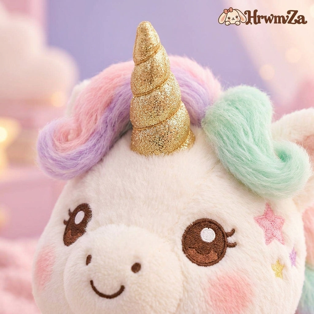 HrwmvZa™ Pastel Rainbow Unicorn Plush