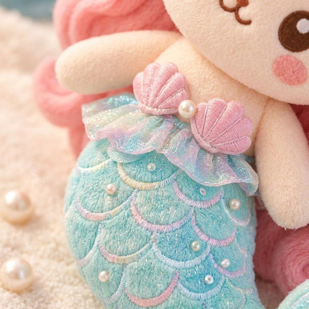 HrwmvZa™ Pearl Lagoon Mermaid Plush Doll